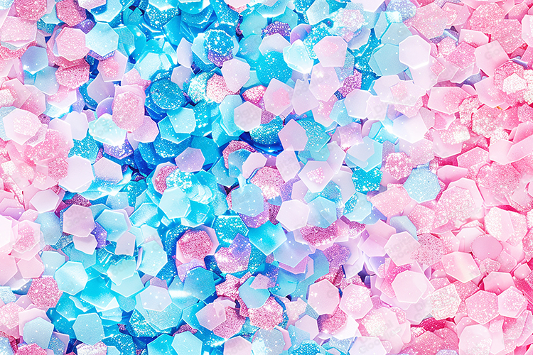 Pink and Blue Chunky Glitter Confetti Background