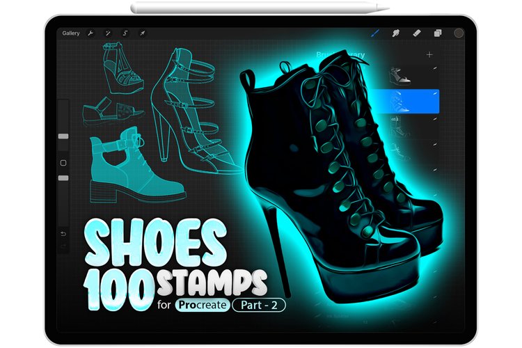 100 Shoes Part 2 Procreate Brushes