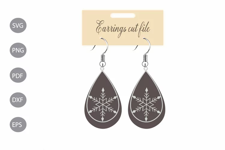 Earrings SVG Template Design