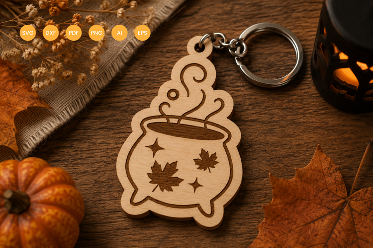 Halloween Keychain Laser Cut SVG