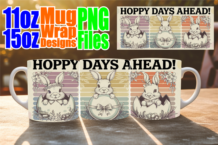 Uplifting days 11oz 15oz sublimation wrap, Easter