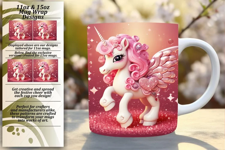 Mystical Horse Mug Wrap Sublimation