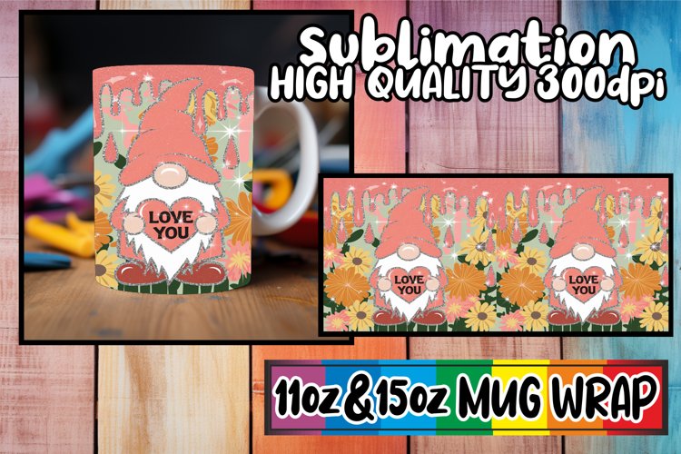 Unique adventures 11oz 15oz sublimation wrap, Valentines example image 1