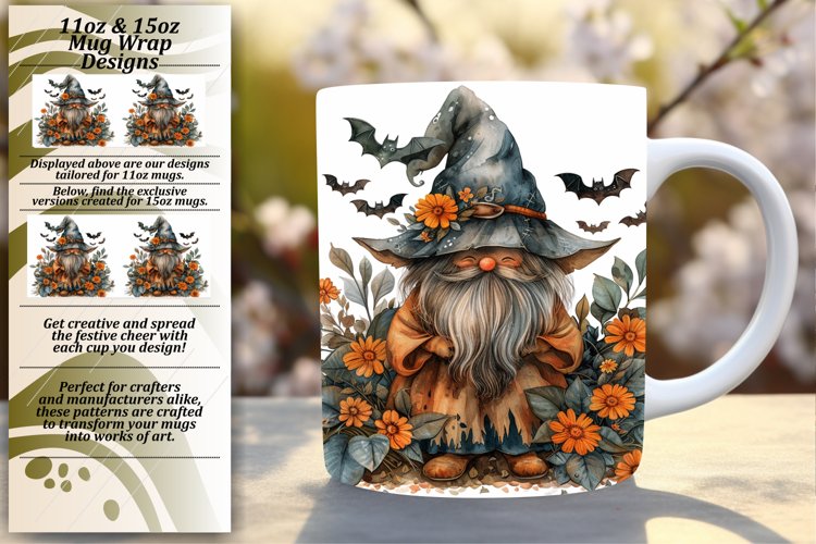 Halloween Spirit Gnome Cup Sublime Sublimation 11oz/15oz