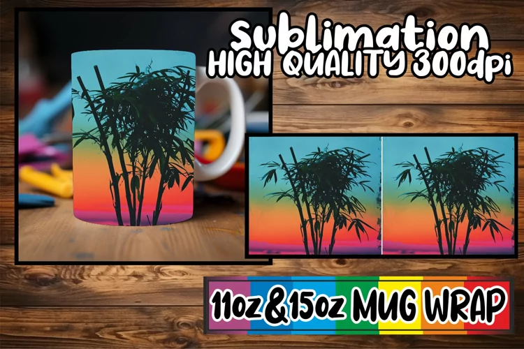 Vintage Flower Delight: Mug Wrap Sublimation