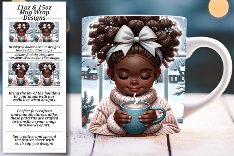 Vibrant 3D Holiday Family Mug Wrap example image 1