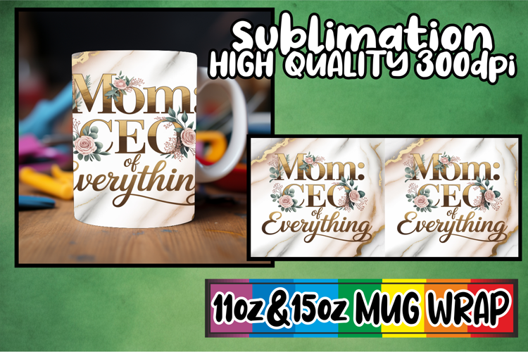 Tranquil vibes 11oz 15oz mug wrap, Mother's Day