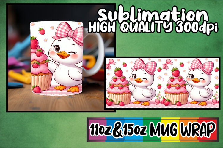 Cozy vibes 11oz 15oz mug wrap, Cute Goose example image 1