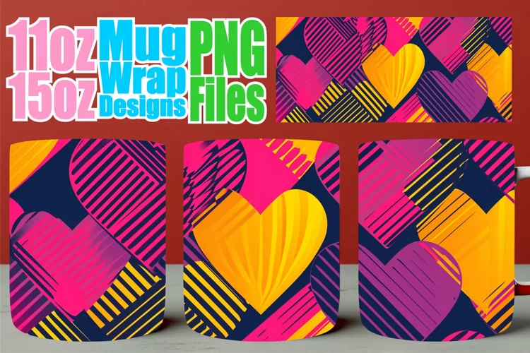 Valentine's Serenity Mug Wrap - Sublimation Magic