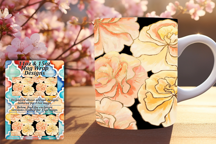 Stylish 11oz Mug Wrap Png Design , Cute Animals