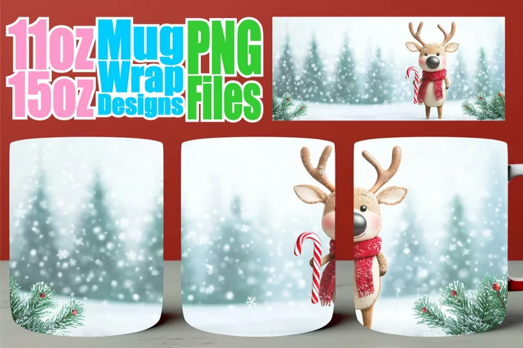 Serene evenings sublimation mug wrap, Winter