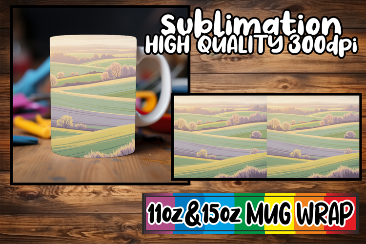 Cheerful mornings sublimation print wrap, Spring