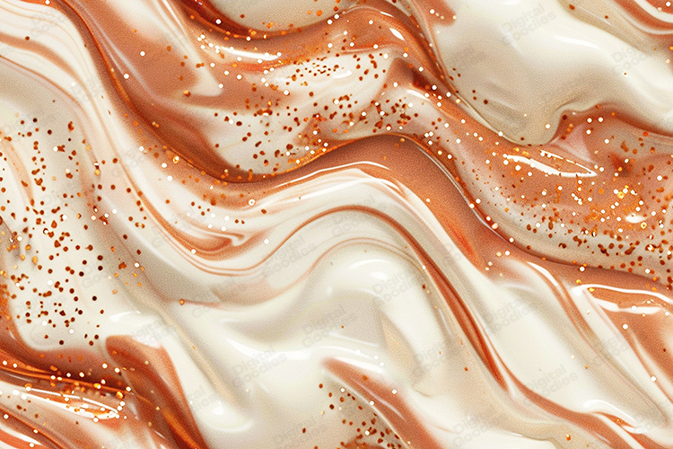 Rose Gold and Cream Liquid Marble Abstract Background JPG