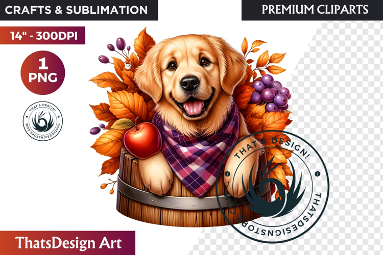 Autumn Cute animal in a bucket clipart Pumpkin thanksgiving