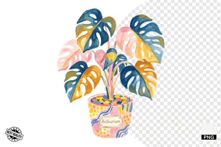 Charm Summer Houseplant Clipart example image 1