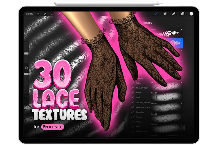 30 Procreate Lace Brushes