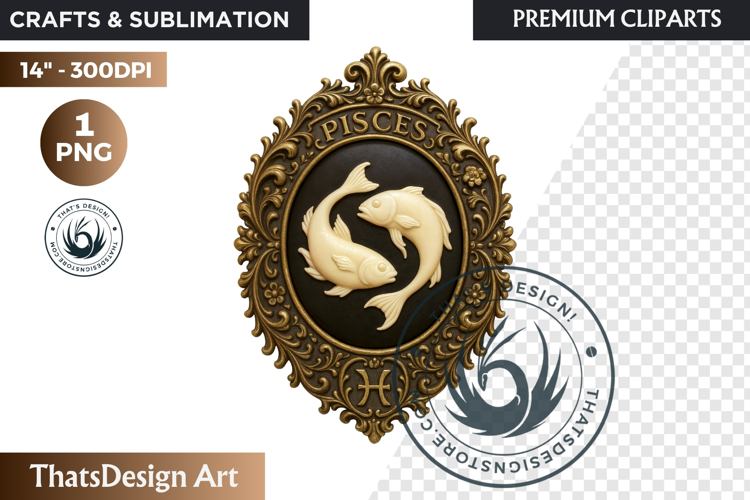 Vintage Zodiac Cameo Clipart Antique Horoscope Graphics PNG