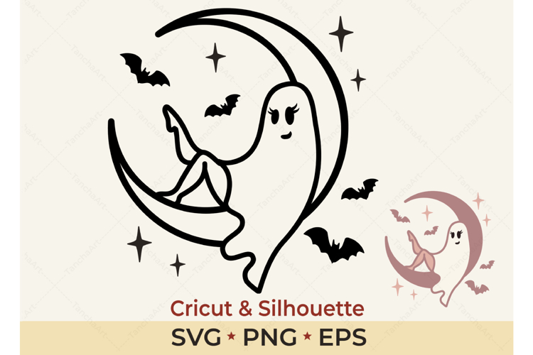 Ghost Halloween SVG, Ghost Moon SVG, Sexy Funny Ghost PNG