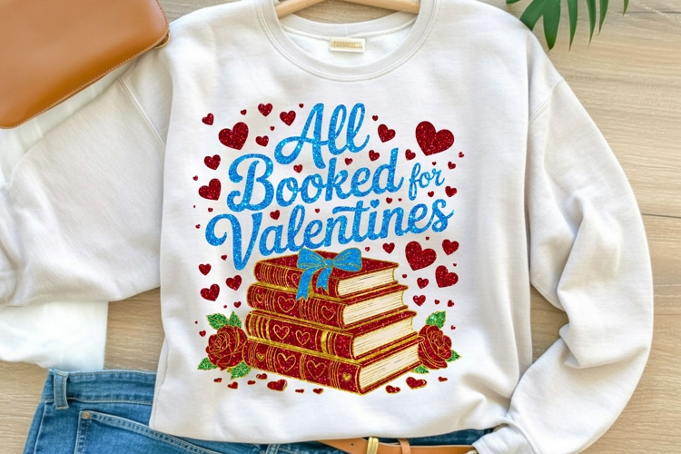 All Booked for Valentines PNG | Valentine Book Lover
