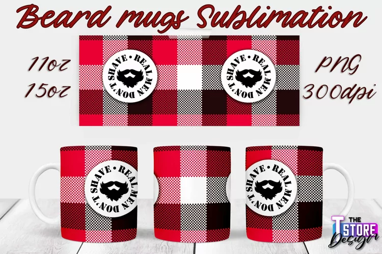Beard Mug Design | 11 oz 15 oz Mug Sublimation | PNG File