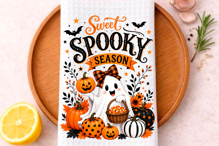 Sweet Spooky Season Ghost PNG Cute Halloween Sublimation