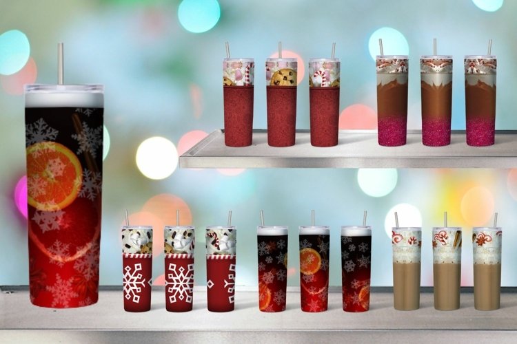 Christmas Drink Tumbler Sublimation | 20 oz