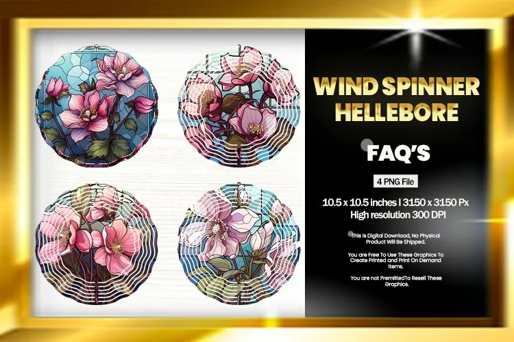 Hellebore Wind Spinner Sublimation - 04 Variations