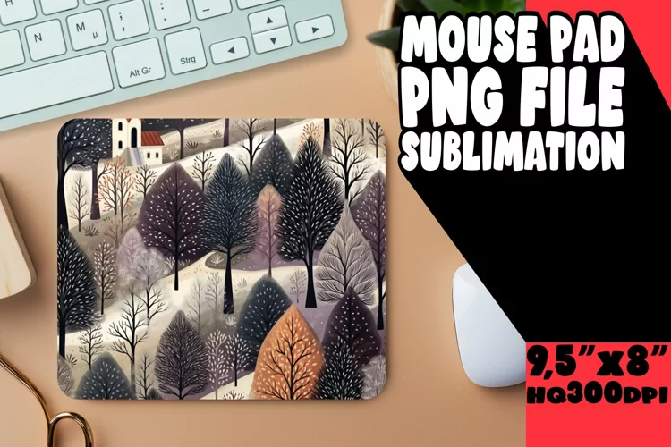 Holiday Cheer Mousepad with Christmas Tree