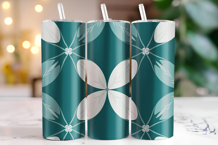 Floral Pattern Tumbler Wrap | Sublimation | Tumblers
