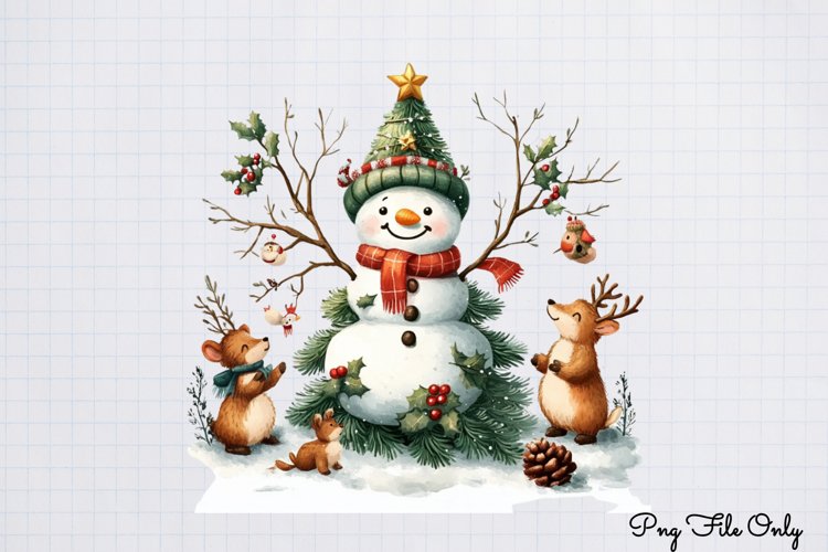 Cute Snowman Clipart Image 16