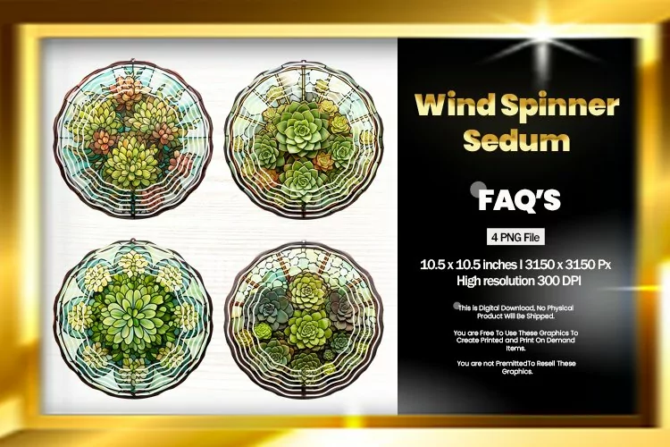 Sedum Wind Spinner Sublimation - 04 Variations