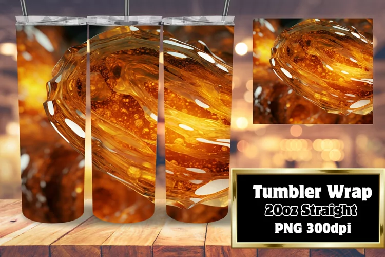 Agate 3D Glitter Wrap for 20oz Tumblers