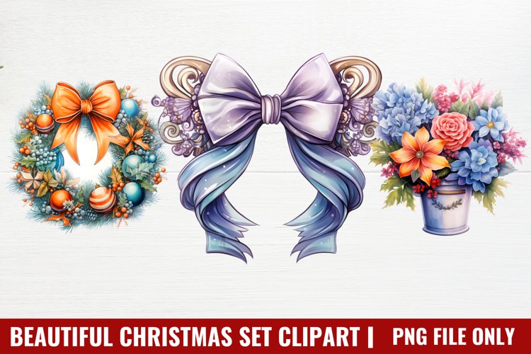 Beautiful Christmas Set Clipart