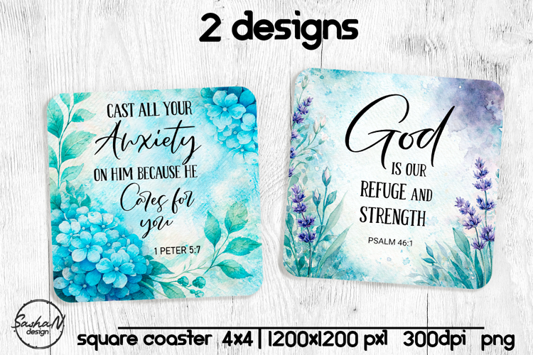 Christian sublimation designs, Square coaster