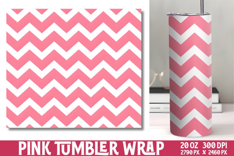 Pink Digital Paper Tumbler Wrap