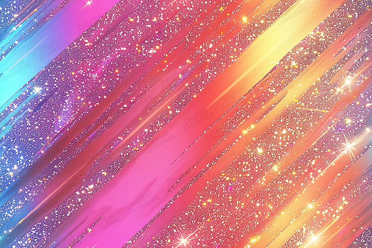Vibrant Rainbow Glitter Paint Stroke Background