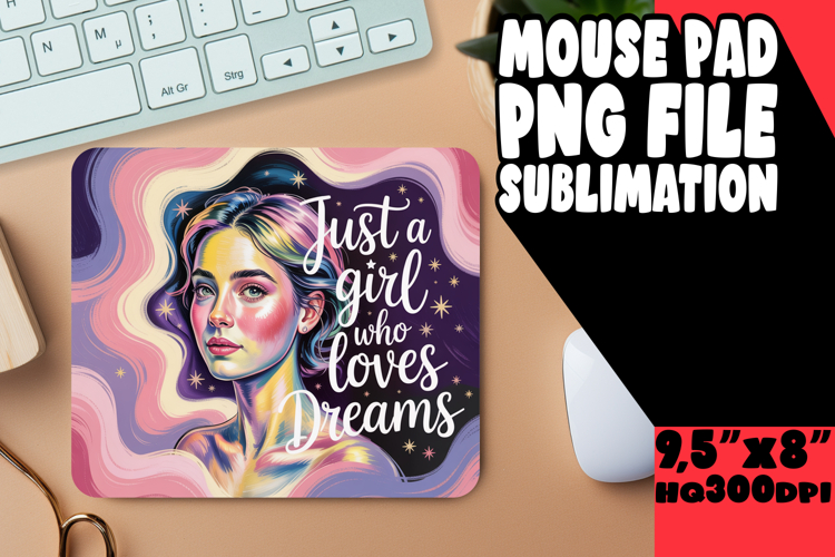 BLISSFUL DESK PAD ARTISTIC PNG, Just A Girl