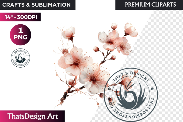 Rose Gold Pink flowers Clipart, Abstract Flowers Wedding PNG