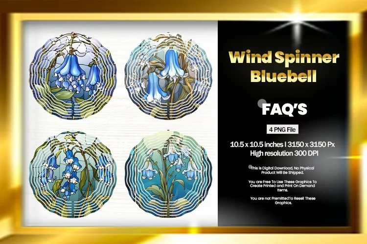 Bluebell Wind Spinner Sublimation - 04 Variations