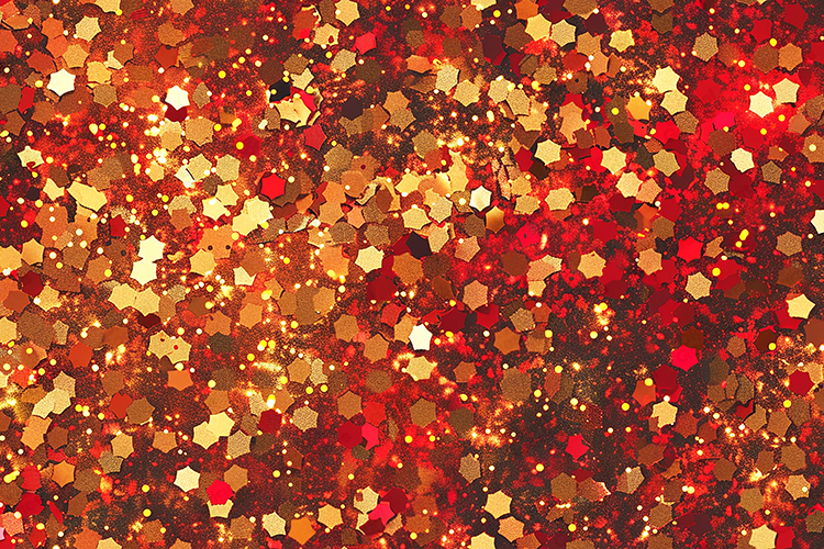 Red and Gold Star Glitter Festive Sparkle Background