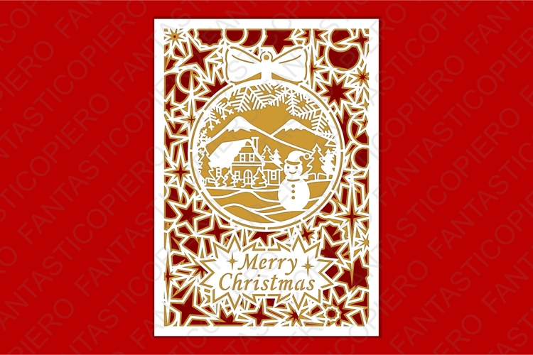 Merry Christmas SVG PNG, Greeting Card SVG for Cut Machines