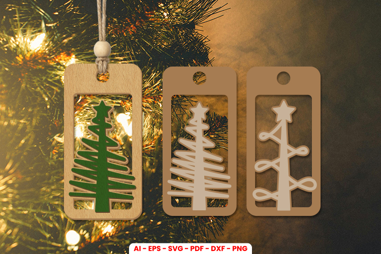 Christmas Tree Tag Laser Cut