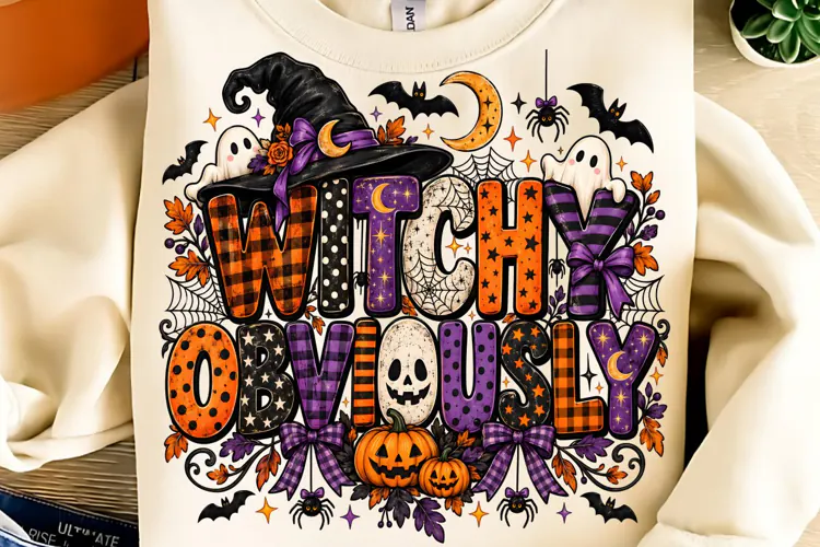 Witchy Obviously PNG, Halloween Sublimation, Halloween PNG