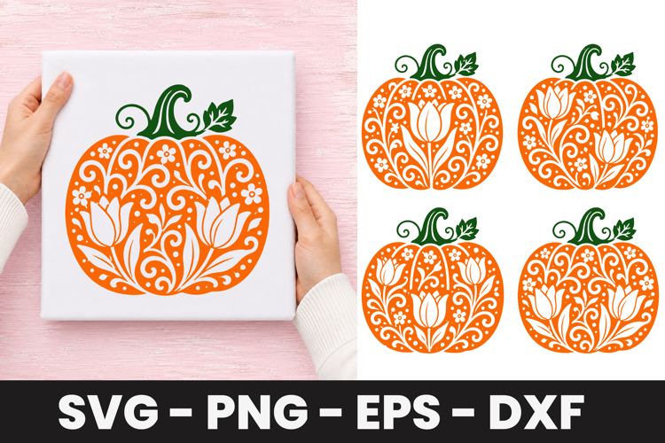 Elegant Tulip Pumpkin SVG PNG