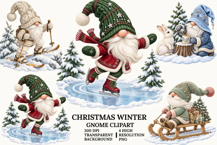 Christmas Tree Clipart with Bows, Ornaments and Star Topper