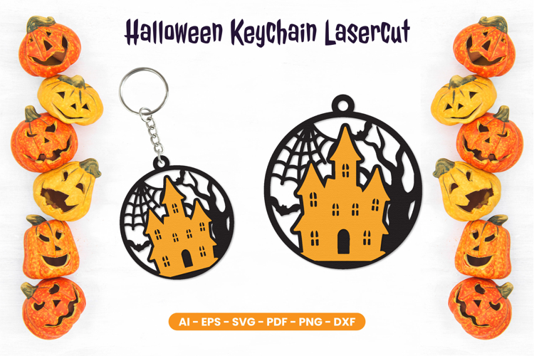 Halloween Keychain Lasercut