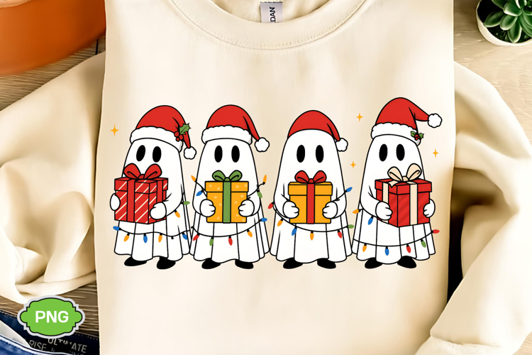 Spooky Christmas PNG, Christmas Ghost PNG, Merry Christmas