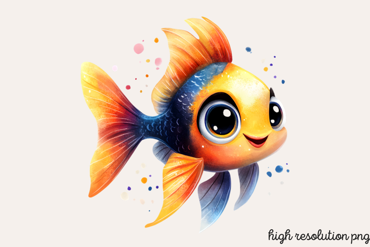 Funny Underwater Animals Sublimation PNG