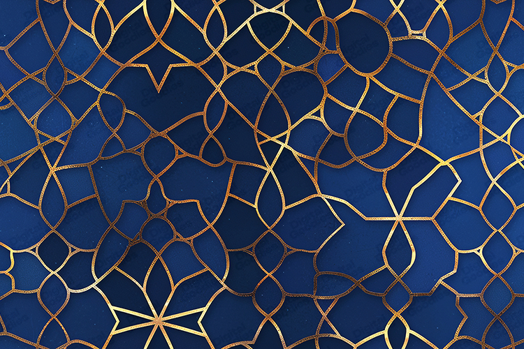 Navy Gold Geometric Luxury Pattern Background