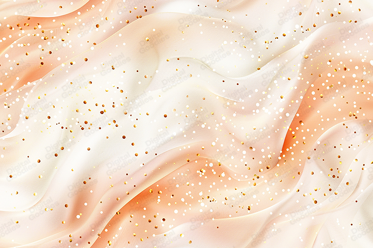 Peach White Silk Waves Glitter Luxury Background